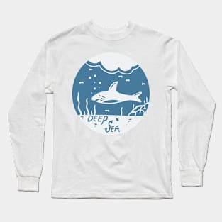 Shark on sea Long Sleeve T-Shirt